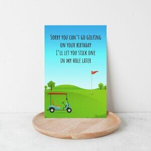 Funny Golf Birthday Card for Husband or Boyfriend